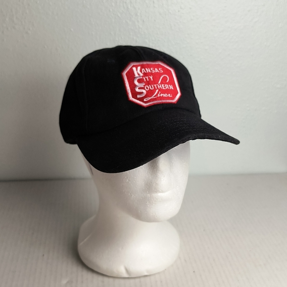 Kansas City Southern Lines Embroidered Logo Cap/Hat Black - Picture 1 of 7
